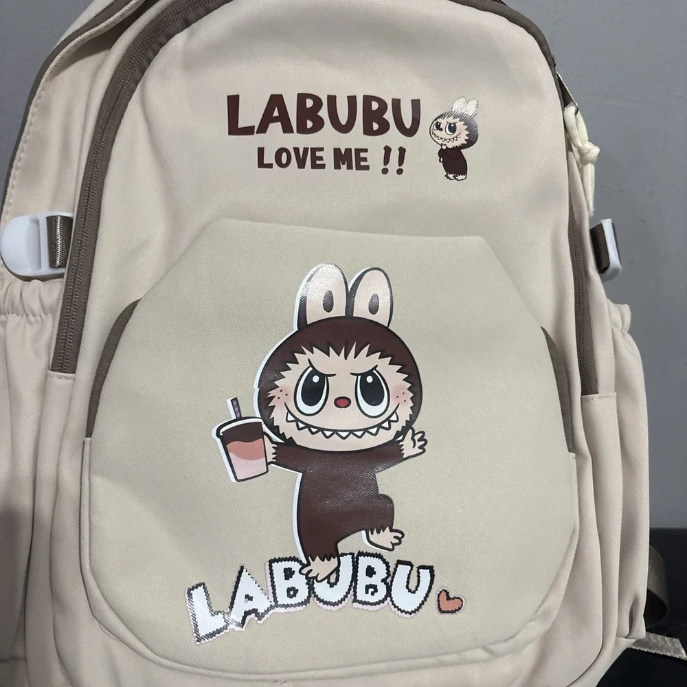 NEW MONSTERS LARGE School BACKPACK Beige‎ Girls Or Boys